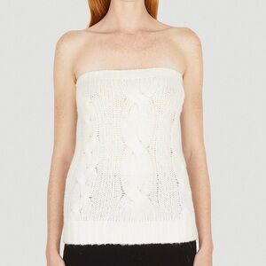 Sportmax Cable Knit White Top